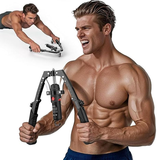 Saker Twister Arm Trainer - Adjustable 22-440lbs Hydraulic Arm & Chest Exerciser Machine with LCD Counter, Portable Home Gym Equipment , Strength Training for Shoulder, Forearm