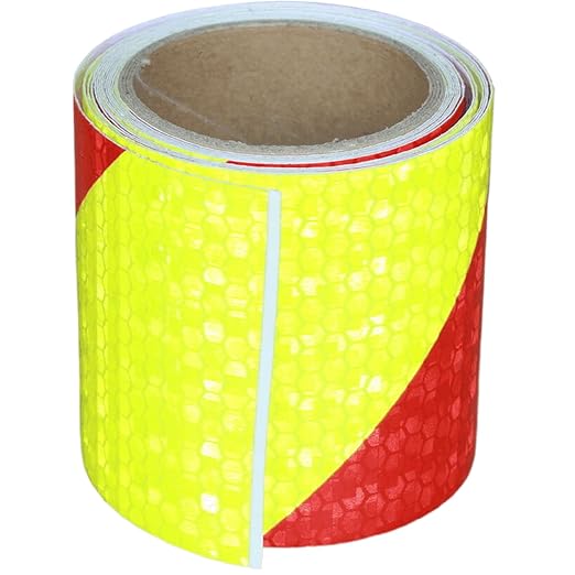 Reflective Tape Outdoor Waterproof 3 inch X 10 feet, High Visibility Hazard Conspicuity Warning Safety Industrial Marking Tape