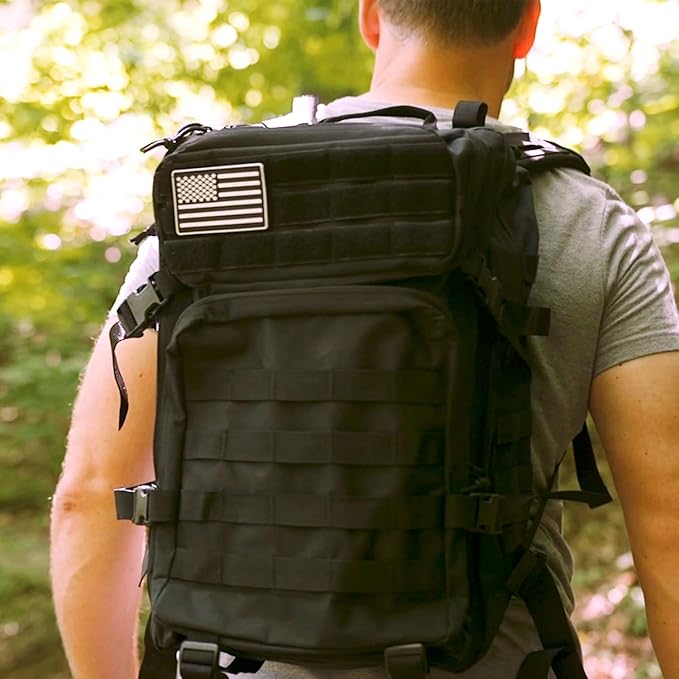 XGear Tactical Military Tactical Backpack – Large Army Assault 3 Day Molle Bug Out Bag Hiking Trekking Rucksack Backpack (Black)