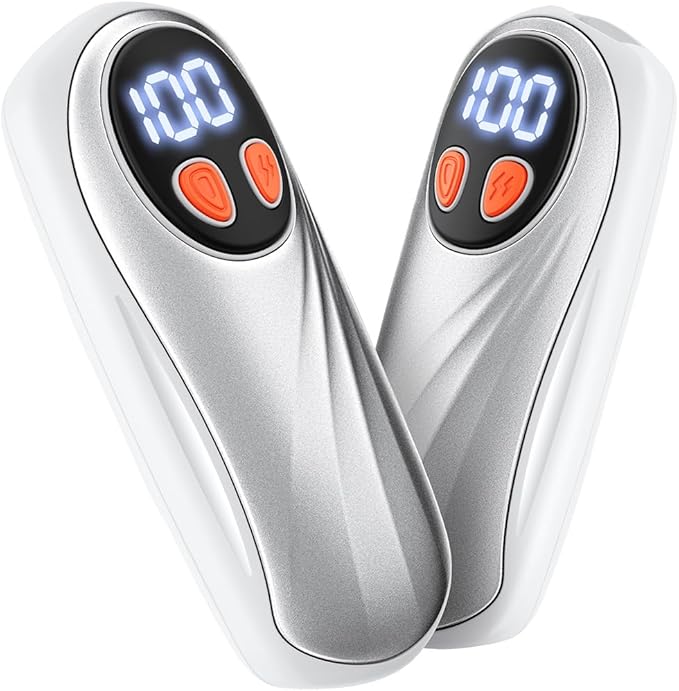 Hand Warmers Rechargeable 2 Pack, 6000mAh Electric Hand Warmers, 5-Level Heating with Battery Display, Reusable Portable Pocket Heater, Gifts for Christmas, Outdoor, Golf, Travel, Hunting, Camping
