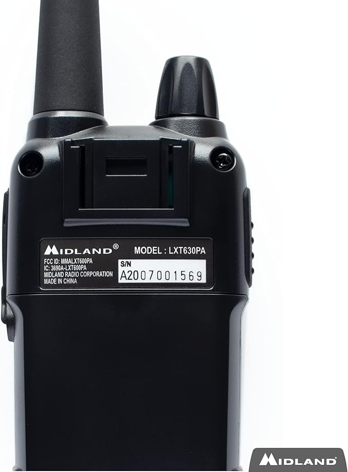 Midland - LXT600VP3 Long Range Walkie Talkie - FRS Two-Way Small Business Radio Rechargeable Portable- UTV Accessories with NOAA Weather Scan + Alert, and 36 Channels (Yellow/Black, 2 Radios)