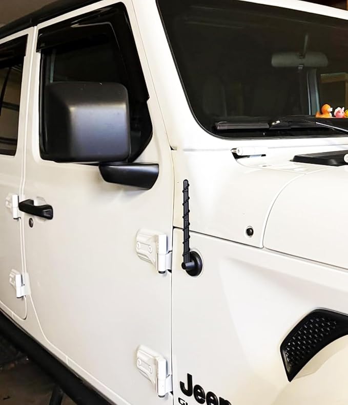 7" Short Antenna for Jeep Wrangler Gladiator JL JK JT Rubicon Sahara 2007-2025, 7 Inch Jeep Wrangler Unlimited Sport 4xe Willys Mojave Rubber Antenna Replacement Accessories Reception