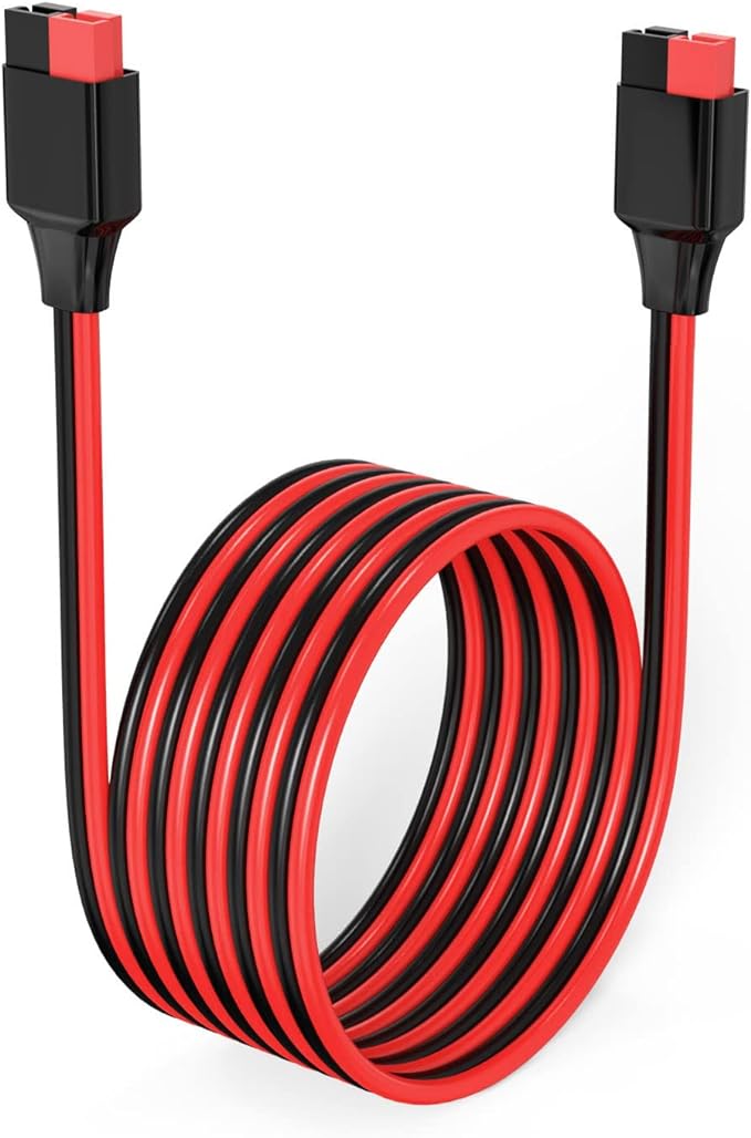 12AWG 10FT Anderson Extension Cable 2 6 10 20 35 50FT Solar Extension Cable Anderson Connector for Portable Power Station Solar Generator Solar Panel (10FT)