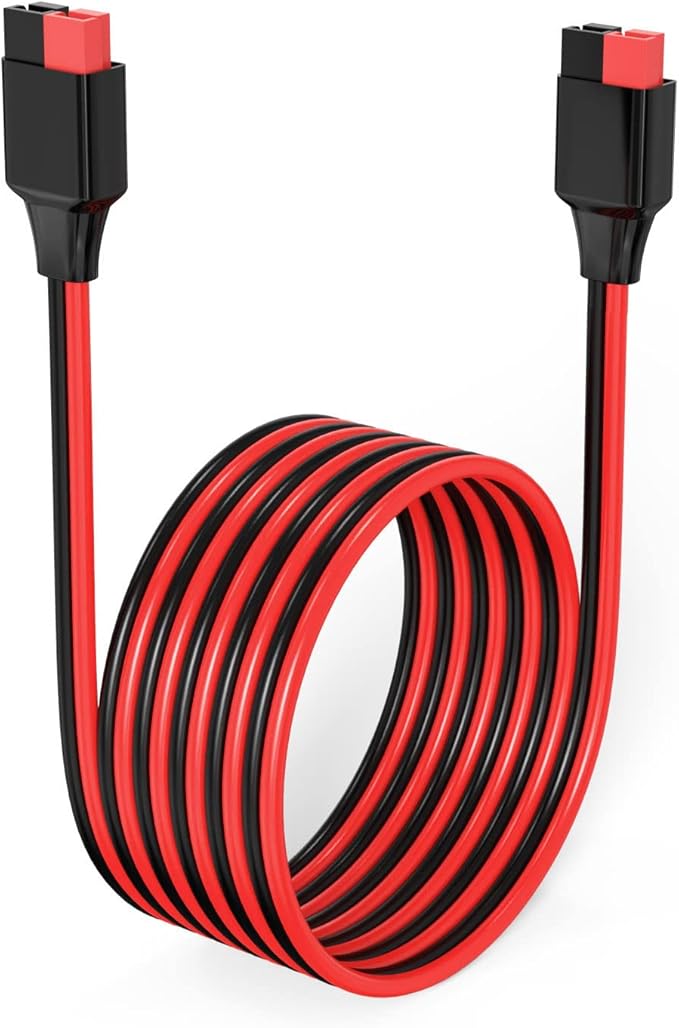 12AWG 6FT Anderson Extension Cable 2 6 10 20 35 50FT Solar Extension Cable Anderson Connector for Portable Power Station Solar Generator Solar Panel (6FT)