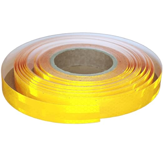 Yellow Reflective Tape 1 inch Wide for Trucks, Outdoor Waterproof High Visibility Safety Warning Reflector Sticker Strips (168 feet)