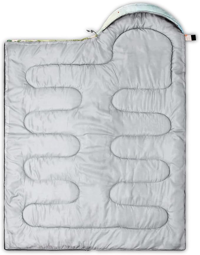 QOOMO Camping Sleeping Bags,3 Season Warm & Cool Weather,Lightweight,Waterproof Sleeping Bags for Adults & Kids,Traveling,and Outdoors,Camping Gear Equipment