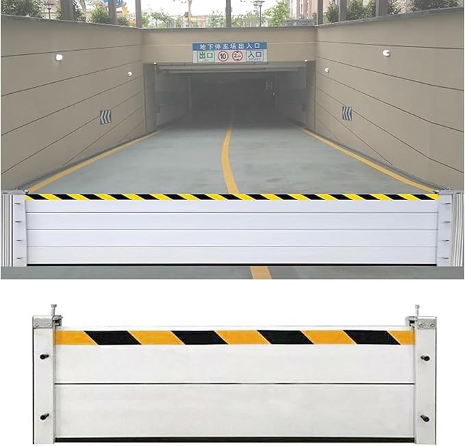 Flood Protection Barrier/Flooding Control Baffle for Garage/Front Door/Basement, 2/3/4/5/6/7/8/9/10/11/12/13ft Flood Prevention Water Barriers, Water Dams Aluminum, Suitable(H 1.3ft(40cm),8