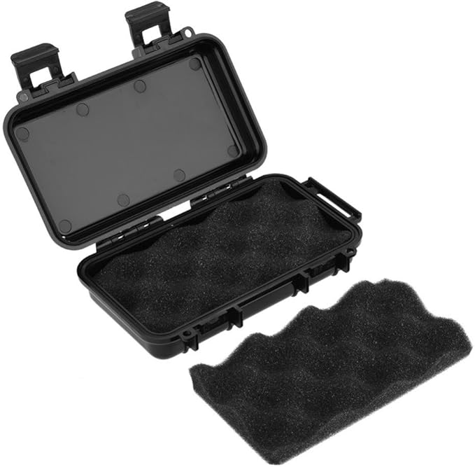 Waterproof Sealed Box,Heavy Duty Waterproof Shockproof Storage Box Outdoor Shock and Pressure Resistant Waterproof Sealed Box Airtight Emergency Dry Box Trip, Camping etc. (6.7*4.3*1.9)