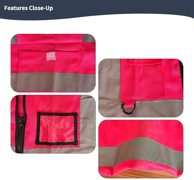 Tydon Guardian Reflective Safety Vest for Women Men High Visibility Security With Pocket Zipper Front Meet ANSI/ISEA Standard
