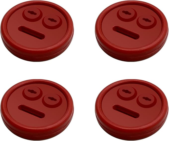 4 Pack Thermometer Meat Probe Red Grommet for Grills, Compatible with Weber 85037 Smokey Mountain Cookers Accessories, and Other Smoer Thermometer Sensor Port