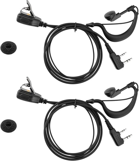 Two-Way Radio Earpiece Compatible with Midland Ear-Clip Headset for Midland Walkie Talkie Earpiece，Walkie Talkie Headphones Fit for Midland All GXT, LXT and G-Series，2 Pack
