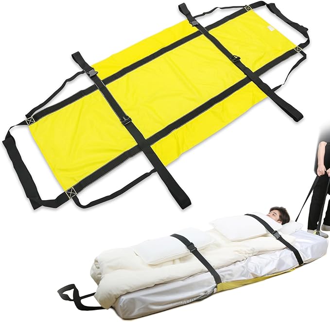 Emergency Evacuation Sheet – Quick Patient Transfer System for Hospitals & Home Care – 330LBS Capacity – 72.8"x33.5" – Fits Standard Beds