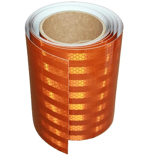 Brown Non Fading Reflective Tape Outdoor Waterproof 6 inch Wide for Truck, High Visibility Safety Adhesive Stickers (10 feet)