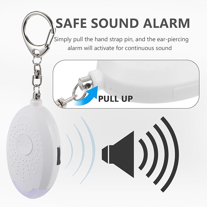 COHEALI Rechargeable Personal Safety Alarm for Women Loud Siren and LED Light Portable Emergency Sound Alarm for Joggers Elderly Night Workers and Outdoor Activities