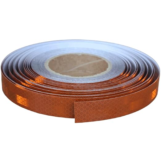 Brown Non Fading Reflective Tape Outdoor Waterproof 1 inch Wide for Truck, High Visibility Safety Adhesive Stickers (166 feet)
