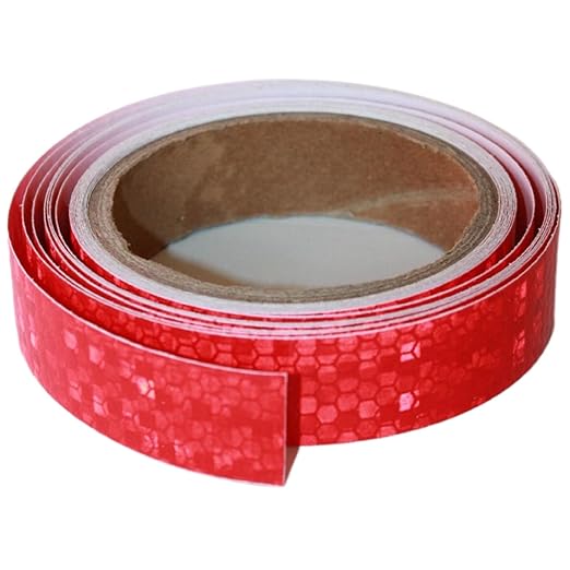 Red Reflective Tape 1 inch Wide for Bikes, Outdoor Waterproof High Visibility Safety Warning Reflector Sticker Strips (15 feet)