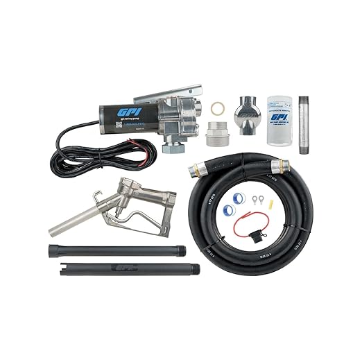 GPI - M-180 Series Fuel Transfer Pump, Manual Shut-off Unleaded Nozzle with Filter Kit, 18 GPM, 12 Volt (110612-01)