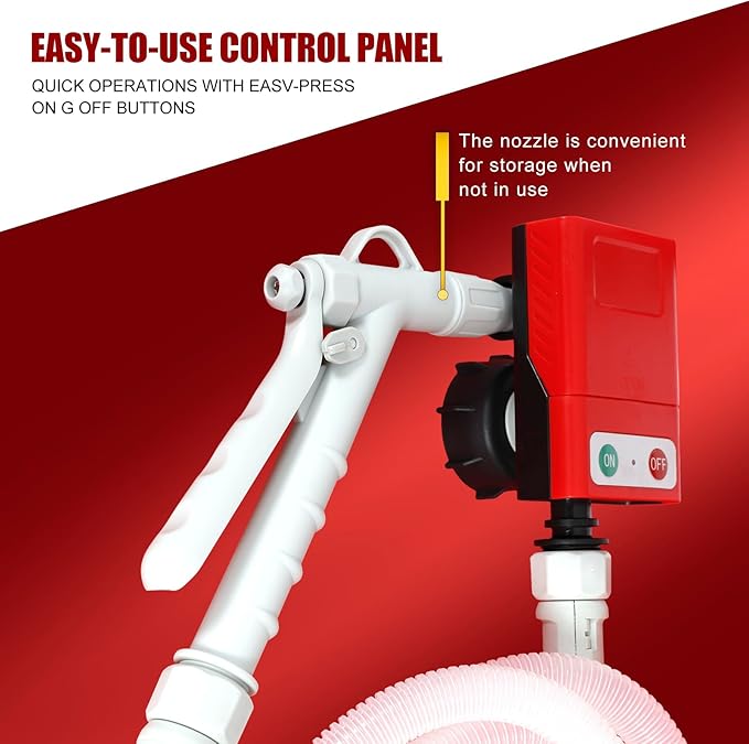 32 Gallon Portable Fuel Caddy Tank with 3.2GPM Automatic Transfer Pump ，12V / 4AA Battery Powered，6.5 ft Hose Diesel Transfer Tank for Gasoline Diesel Fuel & DEF/Urea Liquid