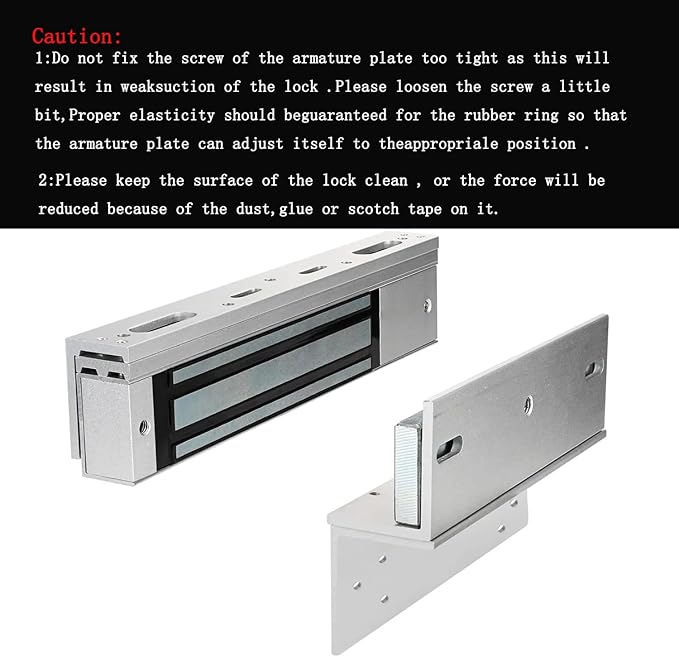 Electric Magnetic Lock with Z and L Bracket 280KG 600LBS Holding Force Electromagnet Lock 12V Fail Safe Single Door for Access Control System