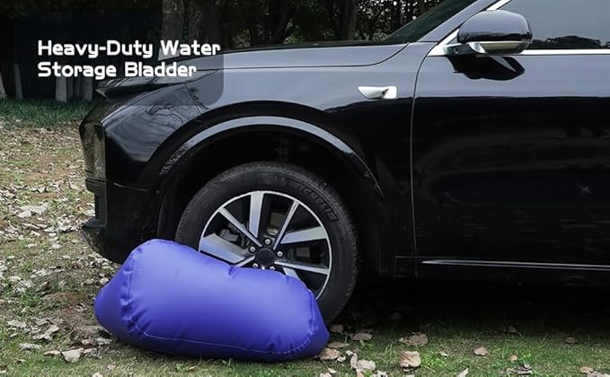 Heavy-Duty Water Storage Bladder - 142Gal/540L with Stainless Steel Fittings, Leak-Proof & Durable Cistern – Portable Tank for Emergency, Farming, Camping, and RV Use