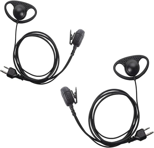 2 Pack Walkie Talkie Earpiece Compatible with Midland GXT1000VP4 LXT600VP3 GXT1050VP4 GXT1000XB with Mic PTT Security D Shape Headsets