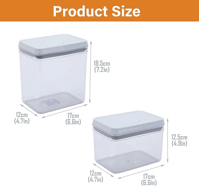 2Pack Pet Food Storage Containers,Airtight Dog Food Storage Container with Pop Lids,Plastic Cat Food Container BPA Free, Secure Dry Kibble Bin, Leak-Proof Dog Food Containers for Pet, Dog,Cats, Birds