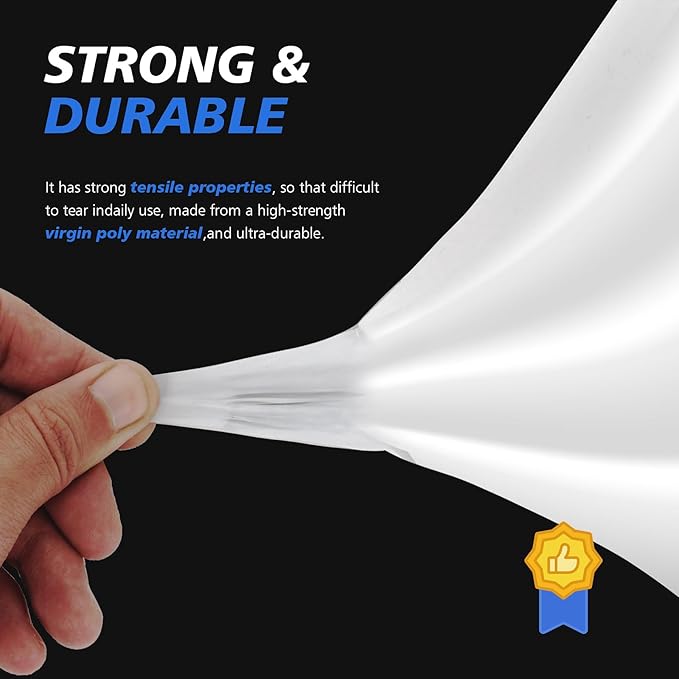 Crawl Space Vapor Barrier - 14 mil 10' x 75', Vapor Barrier for Crawlspace Encapsulation kit, Vapor Barrier Plastic Material, Crawlspace Liner, Heavy Duty Plastic sheeting, Black and White Panda Film