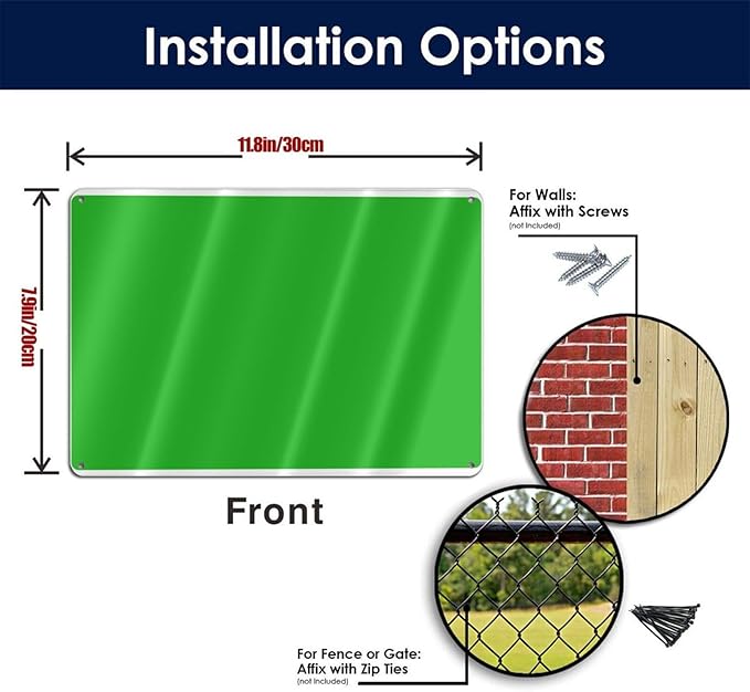 Personalized Aluminum Weatherproof Metal Signs - Custom Text & Picture, Multiple Sizes, Hazard, Garden, Custom Door Signs