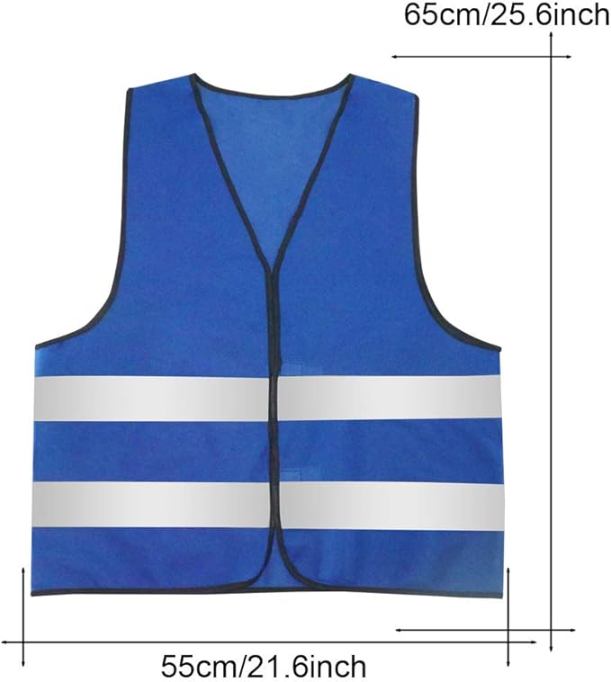 Construction Worker Costume Adult Crossing Guard Safety Vest Heavy Duty Crossing Guard Vest for Cycling Running Walking Jogging Volunteer Biking 10 Pack