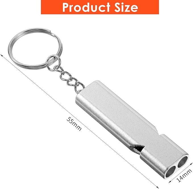 50Pcs Emergency Whistles Lifeguard Safety Whistle with Lanyard and Keychain for Outdoor Camping Hiking Boating Backpacking Fishing Kayak Kids Rescue Signaling Loud Survival Whistle