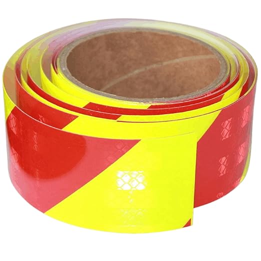 Industrial Non Fading Reflective Tape 2 inch Wide, Outdoor Waterproof High Visibility Safety Caution Adhesive Reflector Strips (10 feet)