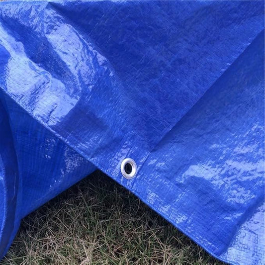 Heavy Duty Waterproof Tarp, Blue, 40x60 Feet, Multipurpose Cover with Eyelets, 5-7 Mil Thickness