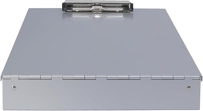 Saunders Metal Clipboard with Storage - Letter Size Heavy Duty Contractor Grade Clipboard - Dual Storage Form Holder with Low Profile Clip Made in USA