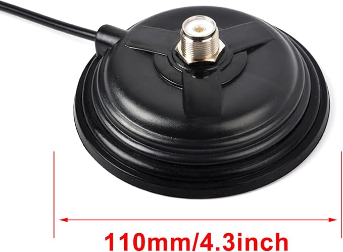 YNISBT Heavy-Duty SO239 Magnetic Antenna Mount Base W/5M(16.4ft) Low Loss RG58 Cable PL259 Connector for Anytone BTECH Icom Car Truck Mobile Radios