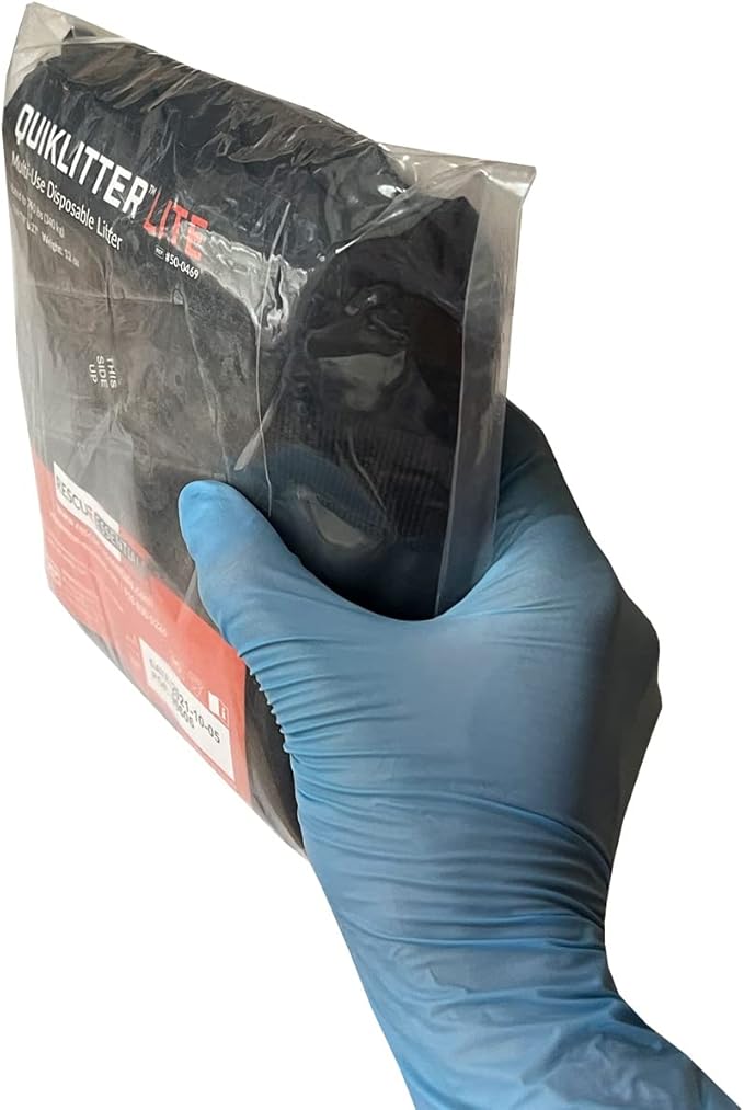 Rescue Essentials Quiklitter Lite, Black Nylon Handles, Nylon Fabric, 750 Lb Rated for Patient Transport and Casualty Evacuation, Vacuum Sealed for Small Cube Space