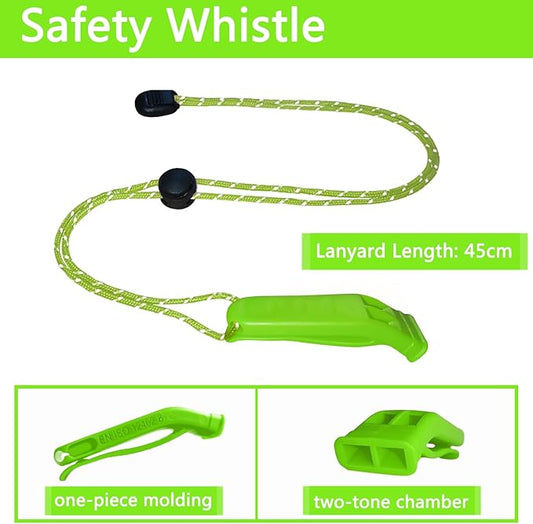 Emergency Whistle, 120db Safety Whistle Survival Shrill Loud for Camping Hiking Hunting Boating Fishing Life Vest Jacket Rescue Signaling Kids Lifeguard 5 Pack
