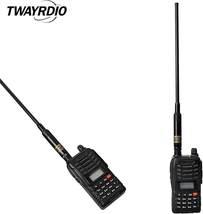TWAYRDIO RH 660S Dual Band 70cm 2meter 144/430mhz Extendable Telescopic Portable Radio Antenna BNC Connector High Gain for Kenwood Icom IC-F50V IC-F50 IC-M88 2-Way Radio