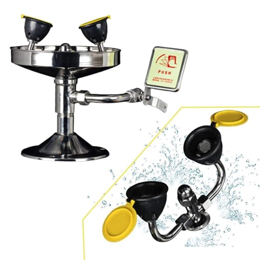 Huanyu Desktop Emergency Safety Unit Portable Eye Wash Device Emergency Response Equipment for Laboratory Factory Public Safety Facility BH35-1009: 304 Stainless Steel