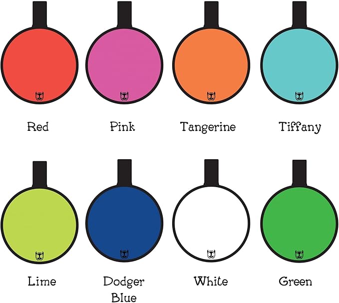 Silent Identification with Waterproof and Durable Silicone Dog Tags: Lightweight, Allergen-Free, and Customizable Round Foods Blue