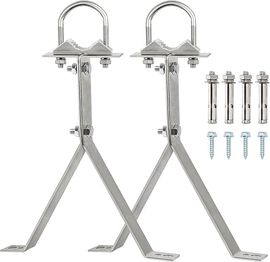 XRDS-RF Antenna Wall Mount 14 Inch Heavy-Duty Stand Off Wall Mast Mount Windproof Antenna Mounting Bracket for TV Antenna Mast (2-Leg + 2-Leg)