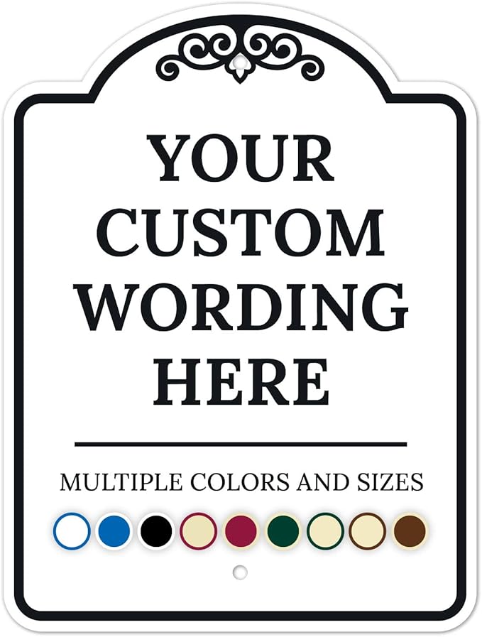 Custom Indoor/Outdoor Decorative Sign,Custom Personalized White Sign, 12x18 Inches, ACM, Fade Resistant, Made in USA