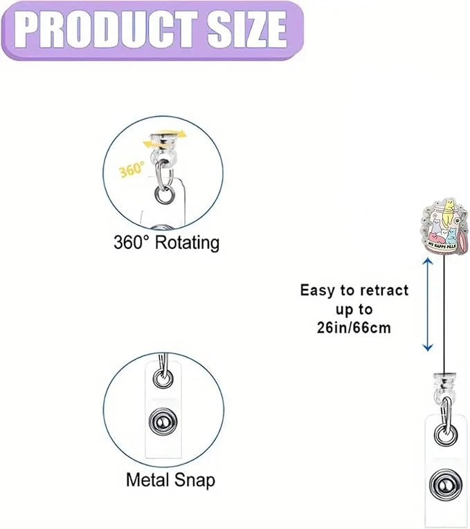 Cute Cat Flower Badge Reel Retractable for Nurse Nursing RN CNA LPN Medical Worker & Office Staff,Nurse Badge ID Card Name Tag Accessories Cat Badge Holder with Alligator Clip