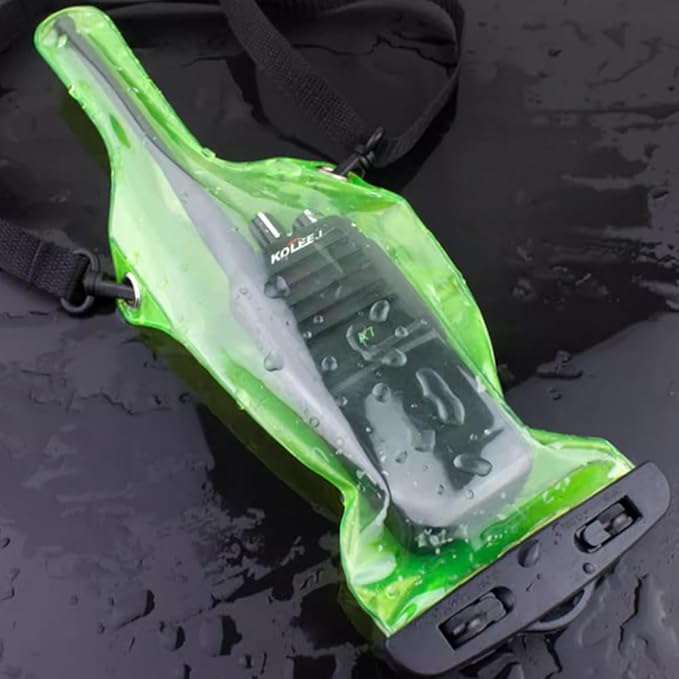 4Pcs Universal Two Way Radio Waterproof Case Bag Portable Walkie Talkie Rainproof Pouch with Adjustable Strap Compatible for Motorola Kenwood Midland UV-3R UV-5R PX-888 Walkie Talkie Radio