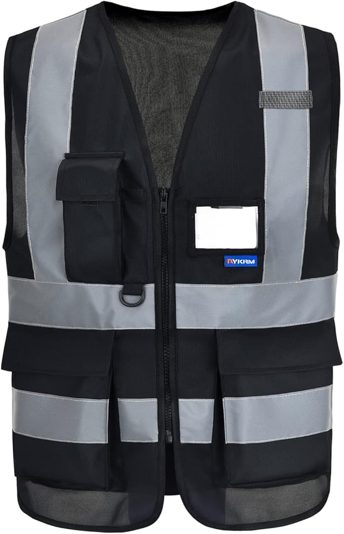 A-SAFETY 4XL 5XL black safety vest