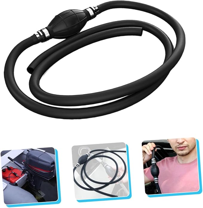UPKOCH Manual Car Fuel Transfer Pump with Thick Hose Hand Siphon Gasoline and for Automotive Fuel and Water Transfer Easy Use for Emergency Liquid Pumping