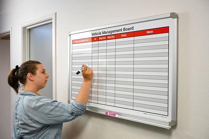 Vehicle Management Board Whiteboard 60" x 40"