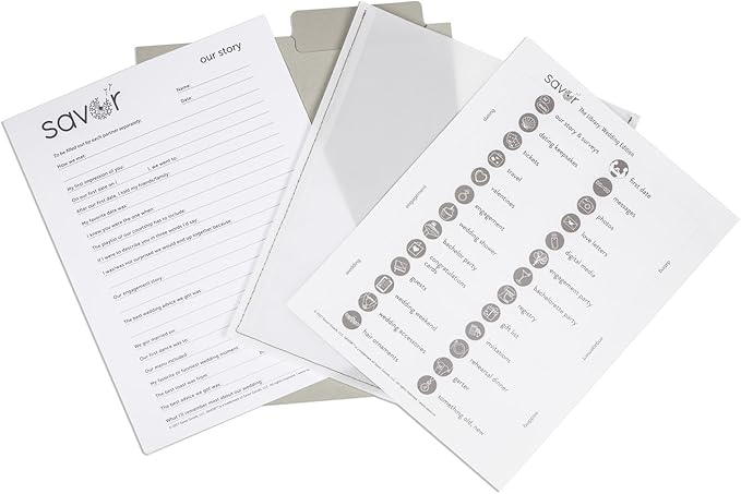Savor | Deluxe Wedding Keepsake Box with 52 Labels, 6 Drawers, and 8 Vertical Files | Acid-Free Memory Organizer for Wedding Day, Bridal Shower & Anniversary (Slate, Laura Font)