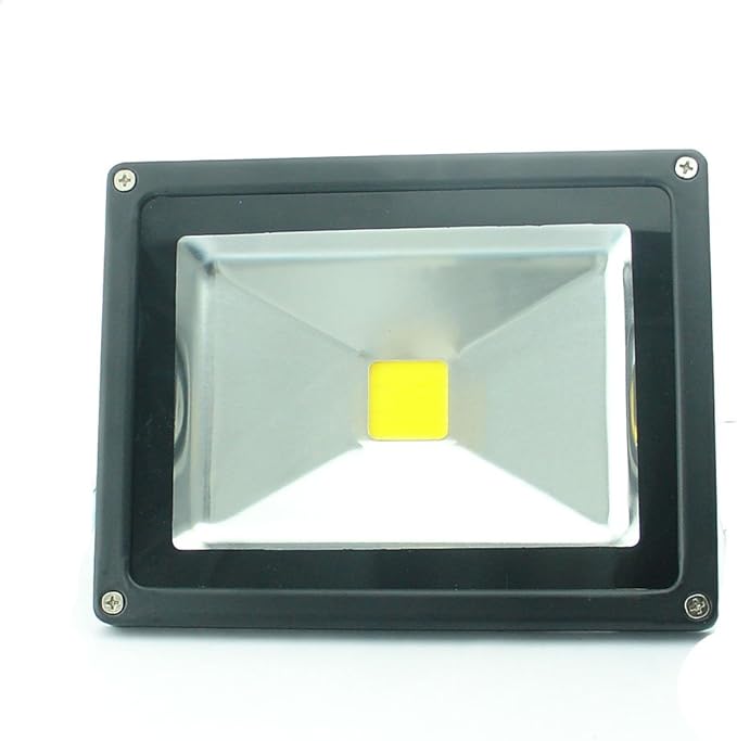 QUANS 20W 12V 24V AC DC Ultra Bright White LED Security Wash Flood Light Floodlight Lamp High Power Black Case Waterproof IP65 Superbright (Warm White), 12-24V Input Low Voltage