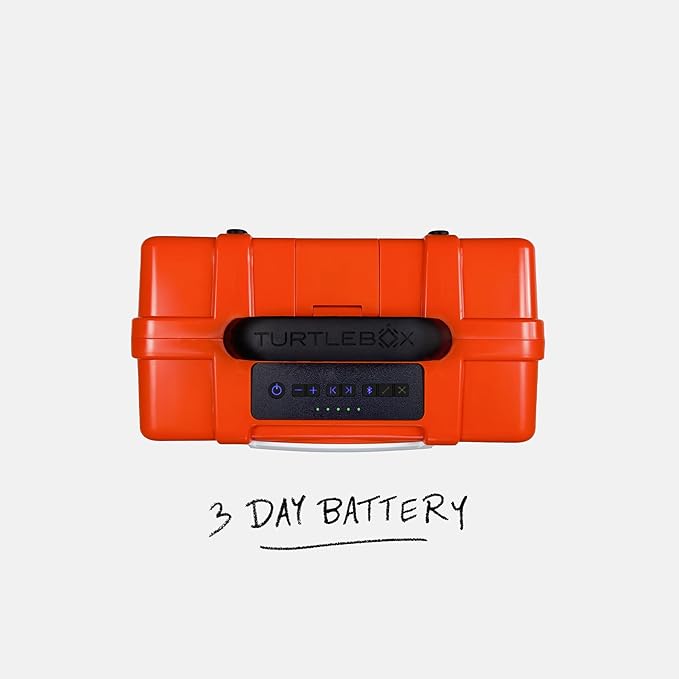 Turtlebox Original Gen 3: Portable Outdoor Bluetooth Speaker – Ultra-Loud (120dB), Waterproof (IP67), Rugged, Impact-Resistant, 3-Day Battery | Party Mode: Unlimited Pairing for Stereo Sound, Orange