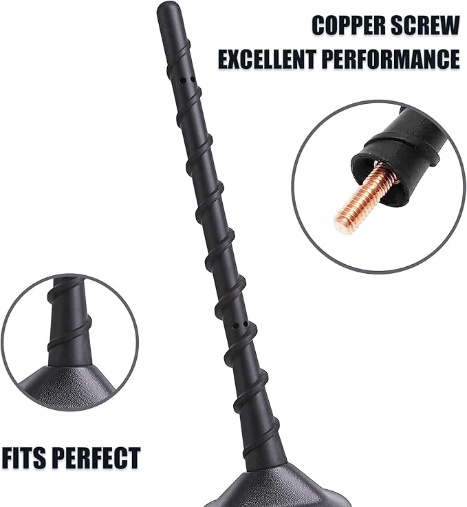 VOFONO 8 Inch Antenna Compatible with Ford F-150 2009-2026, 2017-2026 F-250 F-350, 2021-2024 Bronco, Ford Pickup Truck Antenna Replacement, F150 Accessories, Not for 2025 Bronco